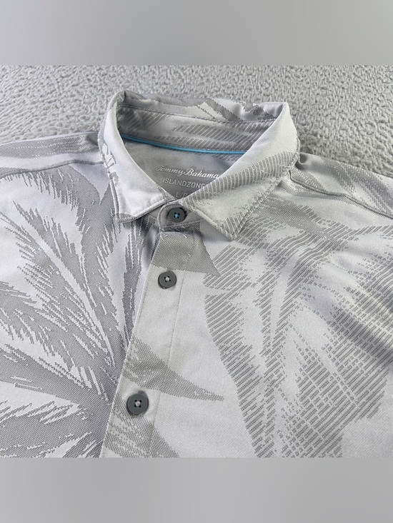Tommy Bahama Other - Tommy Bahama Shirt Mens Large Gray Islandzone Button Short Sleeve Tropical
